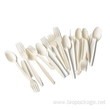 Biodegradable disposable cornstarch cutlery sets